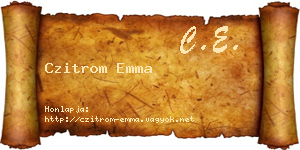 Czitrom Emma névjegykártya